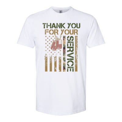 Veterans Day Thank You For Your Service Soldier Softstyle CVC T-Shirt