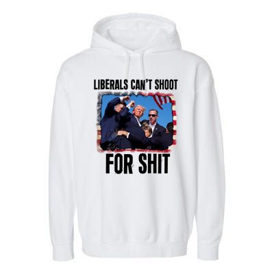 Vintage Donald Trump Liberals Cant Shoot For Shit Garment-Dyed Fleece Hoodie