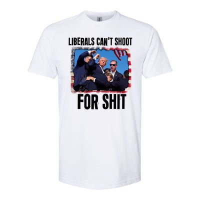 Vintage Donald Trump Liberals Cant Shoot For Shit Softstyle CVC T-Shirt