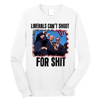 Vintage Donald Trump Liberals Cant Shoot For Shit Long Sleeve Shirt