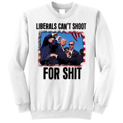 Vintage Donald Trump Liberals Cant Shoot For Shit Sweatshirt