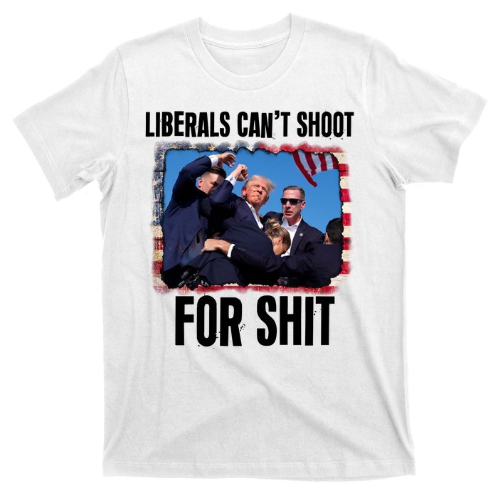 Vintage Donald Trump Liberals Cant Shoot For Shit T-Shirt