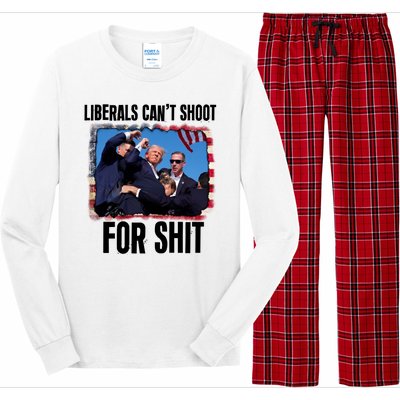 Vintage Donald Trump Liberals Cant Shoot For Shit Long Sleeve Pajama Set