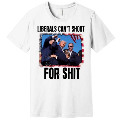 Vintage Donald Trump Liberals Cant Shoot For Shit Premium T-Shirt