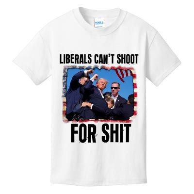 Vintage Donald Trump Liberals Cant Shoot For Shit Kids T-Shirt