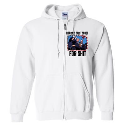 Vintage Donald Trump Liberals Cant Shoot For Shit Full Zip Hoodie