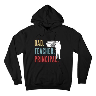 Vintage Dad Teacher Principal Homeschool Gift Father's Day Hoodie