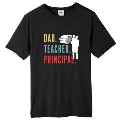 Vintage Dad Teacher Principal Homeschool Gift Father's Day Tall Fusion ChromaSoft Performance T-Shirt