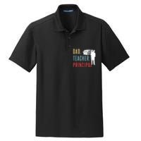 Vintage Dad Teacher Principal Homeschool Gift Father's Day Dry Zone Grid Polo