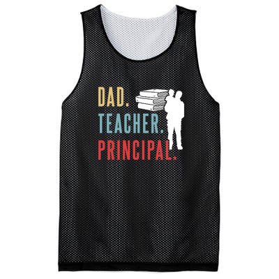 Vintage Dad Teacher Principal Homeschool Gift Father's Day Mesh Reversible Basketball Jersey Tank