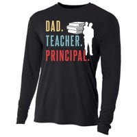 Vintage Dad Teacher Principal Homeschool Gift Father's Day Cooling Performance Long Sleeve Crew