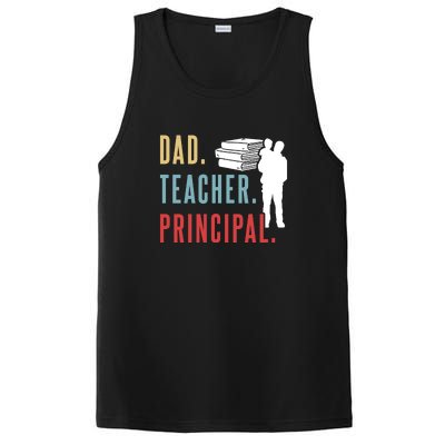 Vintage Dad Teacher Principal Homeschool Gift Father's Day PosiCharge Competitor Tank