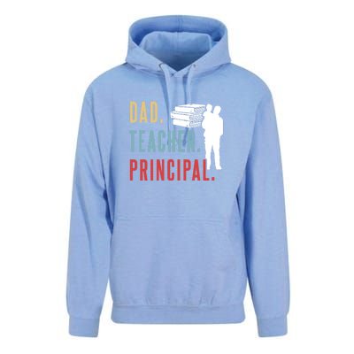 Vintage Dad Teacher Principal Homeschool Gift Father's Day Unisex Surf Hoodie