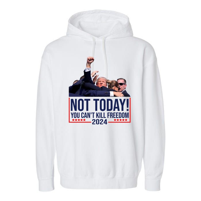 Vintage Donald Trump Not Today You Cant Kill Freedom Garment-Dyed Fleece Hoodie