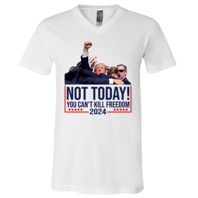 Vintage Donald Trump Not Today You Cant Kill Freedom V-Neck T-Shirt