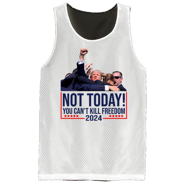 Vintage Donald Trump Not Today You Cant Kill Freedom Mesh Reversible Basketball Jersey Tank