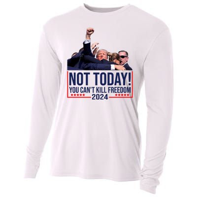 Vintage Donald Trump Not Today You Cant Kill Freedom Cooling Performance Long Sleeve Crew