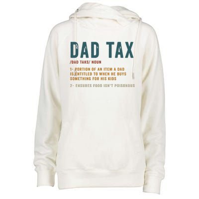 Vintage Dad Tax Definition Funny Fathers Day Womens Funnel Neck Pullover Hood