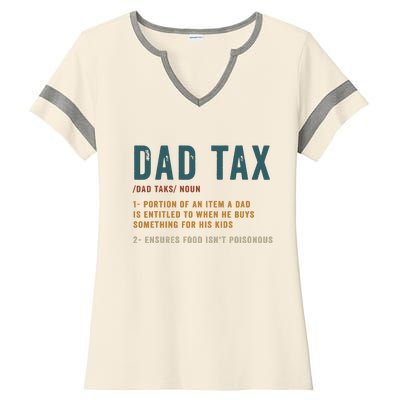 Vintage Dad Tax Definition Funny Fathers Day Ladies Halftime Notch Neck Tee