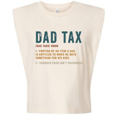 Vintage Dad Tax Definition Funny Fathers Day Garment-Dyed Women's Muscle Tee