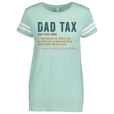 Vintage Dad Tax Definition Funny Fathers Day Enza Ladies Jersey Football T-Shirt