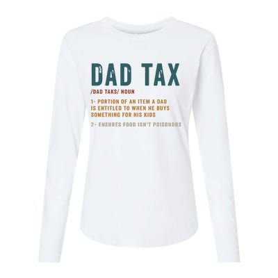 Vintage Dad Tax Definition Funny Fathers Day Womens Cotton Relaxed Long Sleeve T-Shirt