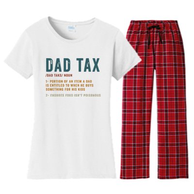 Vintage Dad Tax Definition Funny Fathers Day Women's Flannel Pajama Set