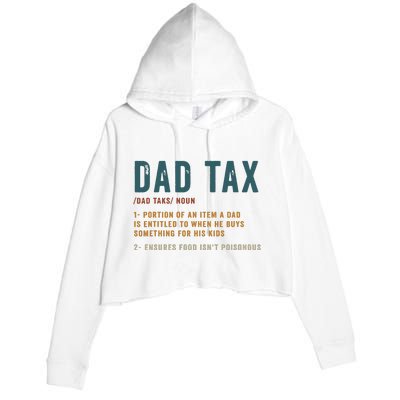 Vintage Dad Tax Definition Funny Fathers Day Crop Fleece Hoodie