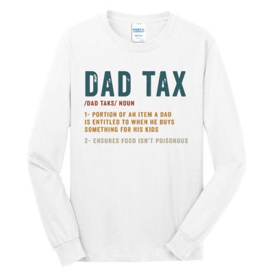 Vintage Dad Tax Definition Funny Fathers Day Tall Long Sleeve T-Shirt