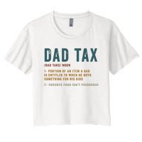 Vintage Dad Tax Definition Funny Fathers Day Women's Crop Top Tee