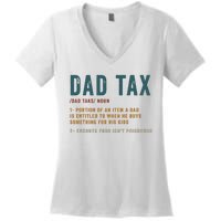 Vintage Dad Tax Definition Funny Fathers Day Women's V-Neck T-Shirt