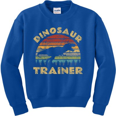 Vintage Dinosaur Trainer Halloween Costume Retro Sunset Dino Gift Kids Sweatshirt