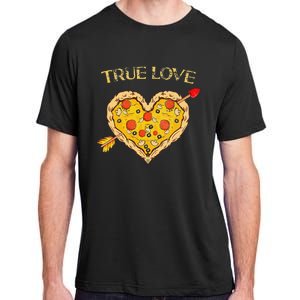 Valentine's Day True Love Valentine Pizza Heart Adult ChromaSoft Performance T-Shirt