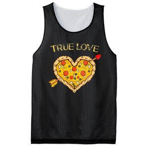 Valentine's Day True Love Valentine Pizza Heart Mesh Reversible Basketball Jersey Tank