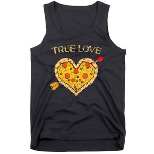 Valentine's Day True Love Valentine Pizza Heart Tank Top