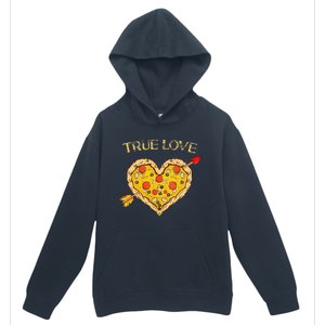 Valentine's Day True Love Valentine Pizza Heart Urban Pullover Hoodie