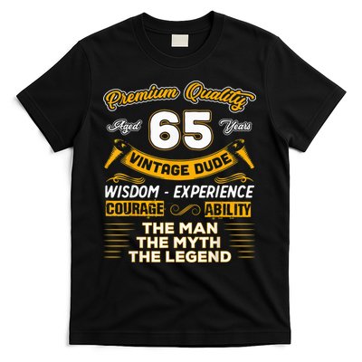 Vintage Dude The Man Myth Legend 65 Yrs 65th Birthday Shirt T-Shirt