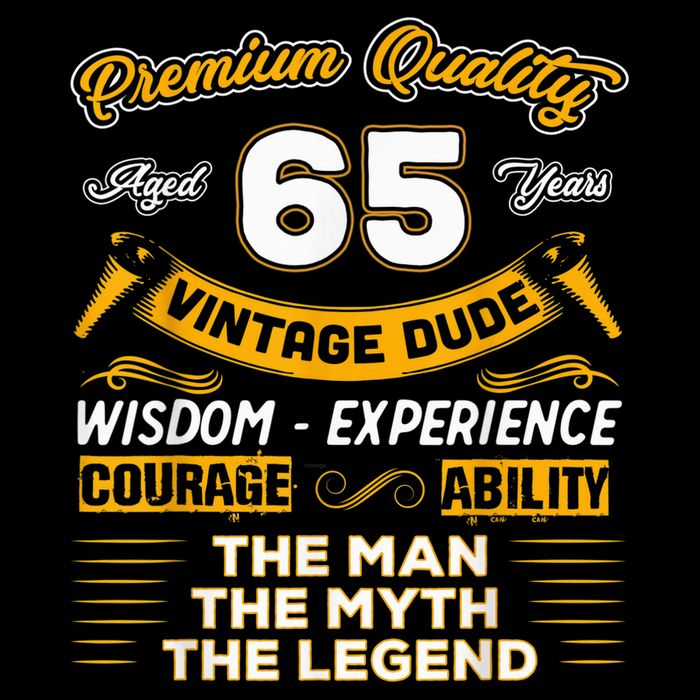 Vintage Dude The Man Myth Legend 65 Yrs 65th Birthday Shirt Baby Bodysuit