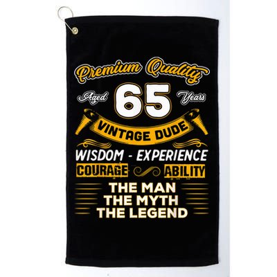 Vintage Dude The Man Myth Legend 65 Yrs 65th Birthday Shirt Golf Towel