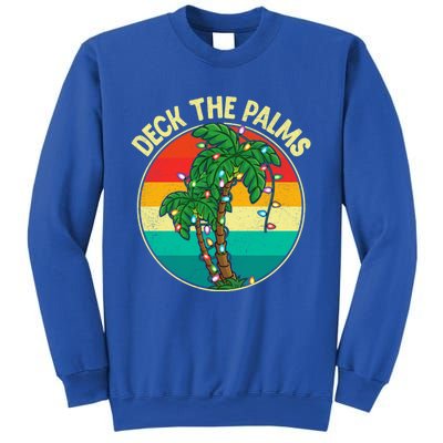 Vintage Deck The Palms Tree Lights Summer Christmas In July Gift Sweatshirt