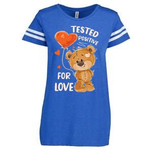 Valentine's Day Teddy Bear With Heart For Her Meaningful Gift Enza Ladies Jersey Football T-Shirt