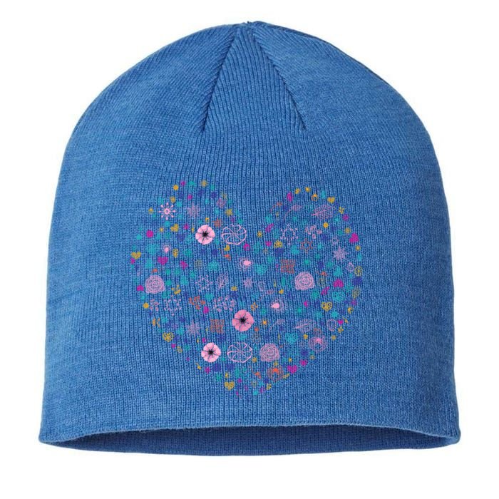 Valentines Day Tee Magic Floral Heart Cute Vcute Giftday Love Couple Cool Gift Sustainable Beanie