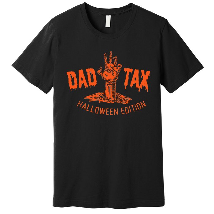 Vintage Dad Tax Halloweenedition Spooky Dad Papa Premium T-Shirt