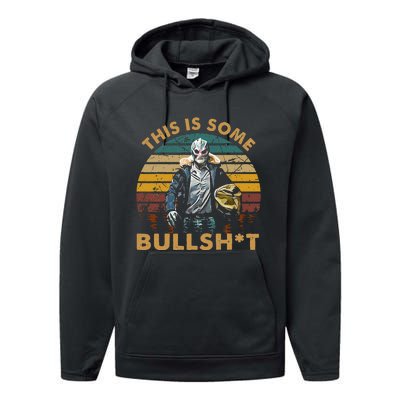 Vintage Design This Is Some Bullsht Performance Fleece Hoodie