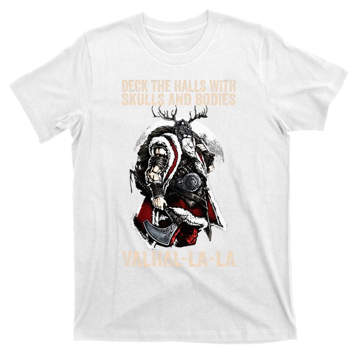 ValhallaLa Deck the halls with skulls and bodies Vintage T-Shirt