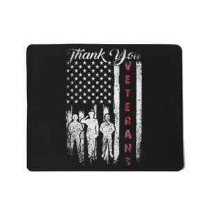 Veterans Day Thank You Veterans Proud Patriotic Usa Flag Mousepad