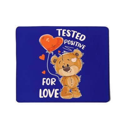 Valentines Day Teddy Bear With Heart Balloon For Her Gift Mousepad