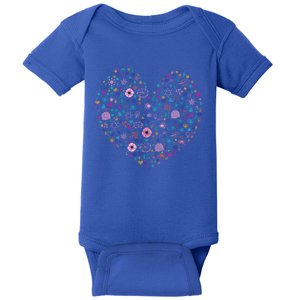 Valentines Day Tee Magic Floral Heart Cute Vgiftday Love Couple Gift Baby Bodysuit