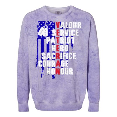 Veterans Day thank you veterans  Colorblast Crewneck Sweatshirt