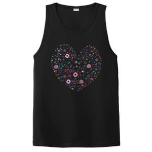 Valentines Day Tee Magic Floral Heart Cute Vgiftday Love Couple Great Gift PosiCharge Competitor Tank